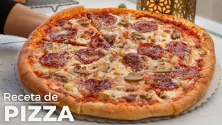 Receta de Pizza casera como hacer una pizza fácil rápida y a la vez deliciosa [upl. by Ytsur]