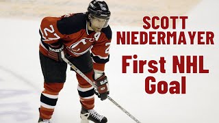 Scott Niedermayer 27 New Jersey Devils first NHL goal Nov 7 1992 Classic NHL [upl. by Inge]