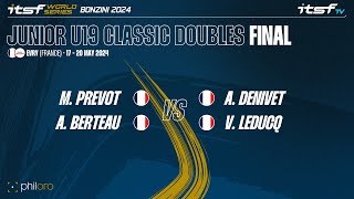 PrevotBerteau vs DenivetLeducq  Final  ITSF WS Bonzini Junior U19 Classic Doubles [upl. by Trimmer]