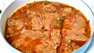 2 Recetas con Carne de Res riquisimás Bistec borracho y Estofado y como Suavizar la Carne [upl. by Sucerdor845]