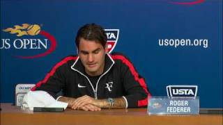 2009 US Open Press Conferences Roger Federer Finals [upl. by Nifled]