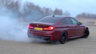 750HP BMW M5 F90 Competition Stage 2  LOUD Revs Donuts amp Duo Burnout M5 V10 [upl. by Vail]