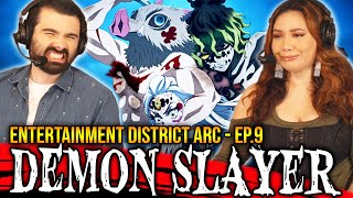 DEMON SLAYER SEASON 2 EPISODE 9 REACTION Defeating an Upper Rank Demon 2x9 ENTERTAINMENT DISTRICT [upl. by Acinyt769]