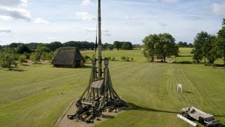 Unleashing a Medieval Trebuchet on a Wooden Palisade [upl. by Florenza]