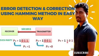 3Error Detection and Correction Problem solving using Hamming Method 2 [upl. by Linn]