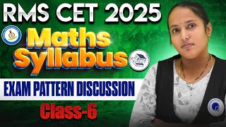 RMS CET 2025 Maths Syllabus💪 Maths Syllabus and Exam Pattern Discussion for class 6th Sainik School [upl. by Milan561]