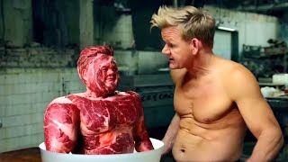 Gordon Ramsay cooks a Meaty Suprise Cursed AI Cooking [upl. by Caressa728]