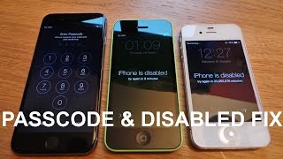 How to reset disabled or Password locked iPhones 6S amp 6PlusSE5s5c54s4iPad or iPod [upl. by Ablasor870]