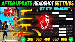 After Update HeadShot Controls Settings  Free Fire Max Auto HeadShot Settings  Garena Free Fire [upl. by Sanborn]