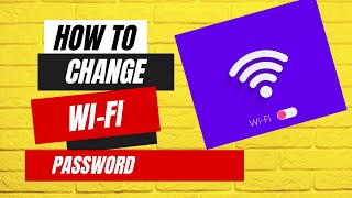 How to change WiFi Password [upl. by Tiebold917]