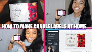 HOW TO MAKE A CANDLE LABEL AT HOME  STEP BY STEP [upl. by Blackman635]