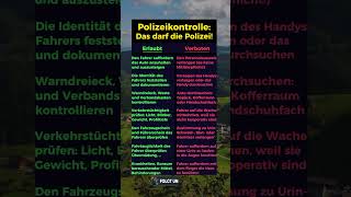 Das darf die Polizei bei einer Kontrolle [upl. by Madella]