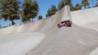 Traxxas Rally Shreds SoCal Skate Park [upl. by Ekul]