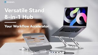 Now on Kickstarter Minisopuru 2In1 Laptop Stand With USBC Hub Workstation [upl. by Merideth]