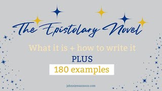 The Epistolary Novel What It Is  How To Write It — PLUS 180 Examples novels fictionwriting [upl. by Kolnick]