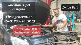 how to replace Drive Belt on Vauxhall Insignia MK 1 Serpentine Replacement Guide alternatorbelt [upl. by Siusan]