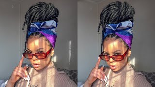 11 QUICK amp EASY FAUX LOCS HAIRSTYLES  Headwrap Styles [upl. by Winnifred]