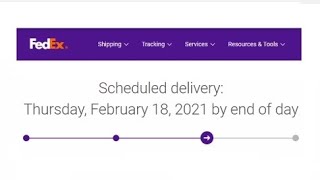 Fedex scheduled delivery date [upl. by Akerehs]