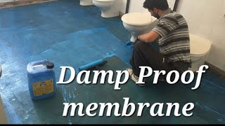 How to do Damp proof membrane  F Ball F77 DPM on concrete floorwater proof liquid membrane [upl. by Goss]