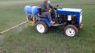 оприскувач  огляд і в роботі homemade sprayer for tractor [upl. by Rehptosirhc]