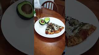 Breakfast pizza with 🥑 peppermint tea [upl. by Eiznekcam446]