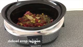 Griekse stoofschotel quotStifadoquot uit de slowcooker  Crockpot [upl. by Egidio]