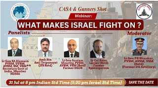 Gunners Shot Clips  What Makes Israel Fight On  A CASA WEBINAR [upl. by Eelitan712]