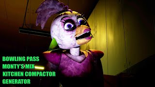 FNAF Security Breach  Decomission Chica Guide Montys Mix Kitchen Compactor Locations [upl. by Aksoyn]