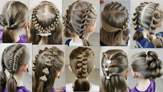 10 easy hairstyles for short hair Very cute and nice hairstyles [upl. by Oiragelo195]