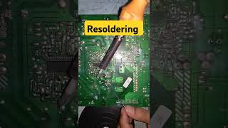 Resoldering the components in PCB soldering technology pcb building [upl. by Guttery]