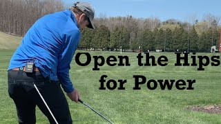 Open the Hips for More Power  Golf Swing Basics  IMPACT SNAP [upl. by Chelsae287]