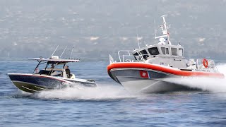 US Coast Guards Crazy Techniques to Stop Bad Guys Boats at Sea [upl. by Ahsinehs]