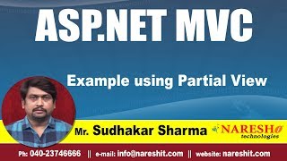 Example using Partial View  aspnet MVC Tutorials  By MrSudhakar Sharma [upl. by Kazue]