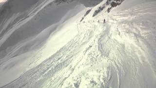 OffPiste skiing in Courmayeur Italy 2014 Cresta dArp [upl. by Loretta]