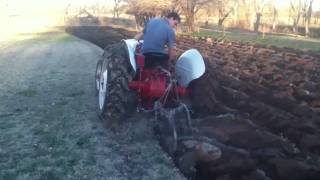 8N Ford Plowing With Two Bottom Plow [upl. by Watts]