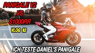 Panigale V2 Vs S1000RR Top Speed Testing  Exaust sound on road  Vlog2 [upl. by Amitie]