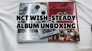 UNBOXING  GIVEAWAY NCT WISH  1st mini album Steady Album Unboxing [upl. by Meerak]