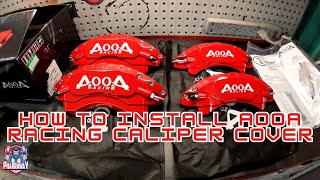 HOW TO INSTALL AOOA RACING CALIPER COVER DIY [upl. by Otilesoj]