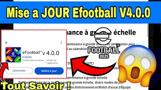 Date de sortie de la mise à jour efootball 25 mobile  V400🤯🤯 Tout Savoir [upl. by Negrom]