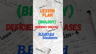 Lesson Plan Biology📝deficiencydiseases 🧬BEdDEdDElEd students📚lessonplan lessonplanforbed 📑 [upl. by Assili]