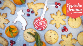 Christmas Cranberry amp Clementine CutOut Cookies  Cupcake Jemma [upl. by Dnamra]