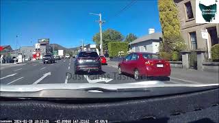 Davey Street Hobart  Red Light tasmania dashcam roadrules [upl. by Amsirhc]