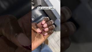 Fall inspired nails  Nail day vlog nailart fallnails 💅🏾 [upl. by Egroj610]