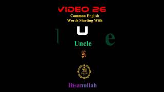 Common English Words Starting With U [upl. by Claudell]