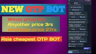 New OTP website  New OTP BOT india Number  Asia cheapest OTP BOT [upl. by Nyrraf]