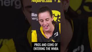 Caitlin Clark On Pros And Cons Of Entering WNBA shorts [upl. by Lemuelah242]