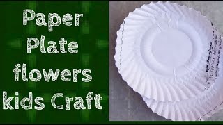 DIYPaper Plate Flowers Easy flower Craft ideas for Kids Pre School Project [upl. by Cochard]