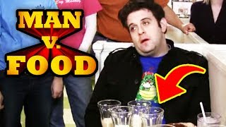 Top 10 Absolute Worst Challenges On Man v Food [upl. by Nywled]