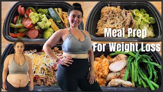 Meal Prep For Weight Loss  5 Simple Meals [upl. by Rolyks841]