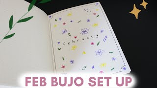 February Bullet Journal Set Up 🌸🌼 [upl. by Cissy]